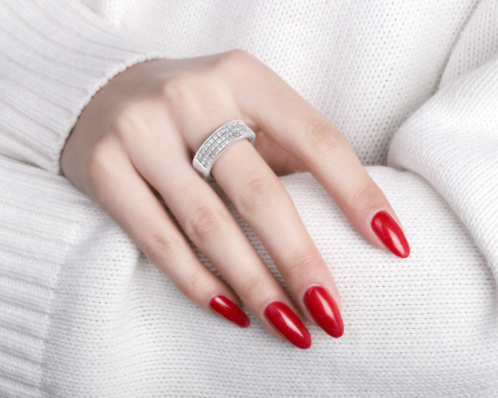 Золотое кольцо с бриллиантами 1.27ct