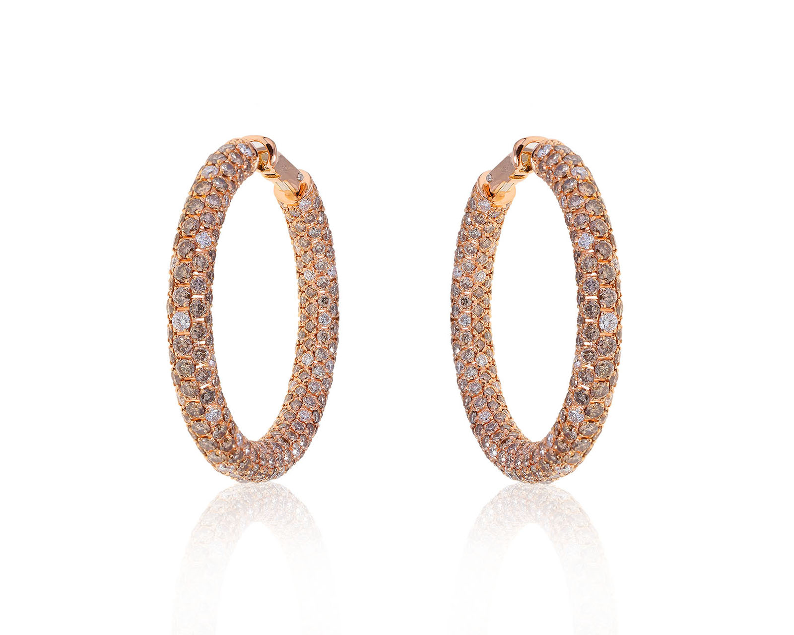Оригинальные золотые серьги с бриллиантами 10.10ct Schreiner Munich 160824/26 Оригинальные золотые серьги с бриллиантами 10.10ct Schreiner Munich 160824/26