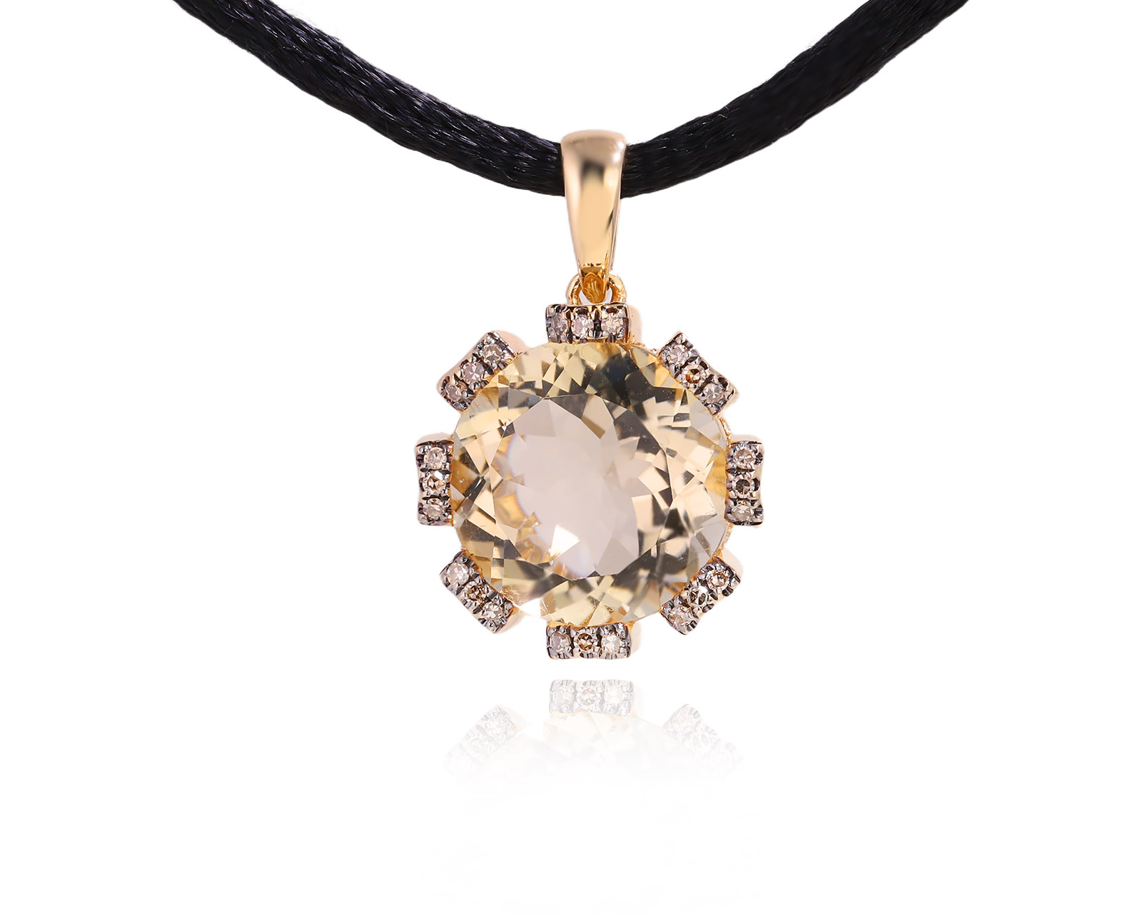 Оригинальный золотой кулон с цитрином 4.75ct Бронницкий Ювелир 160625/1