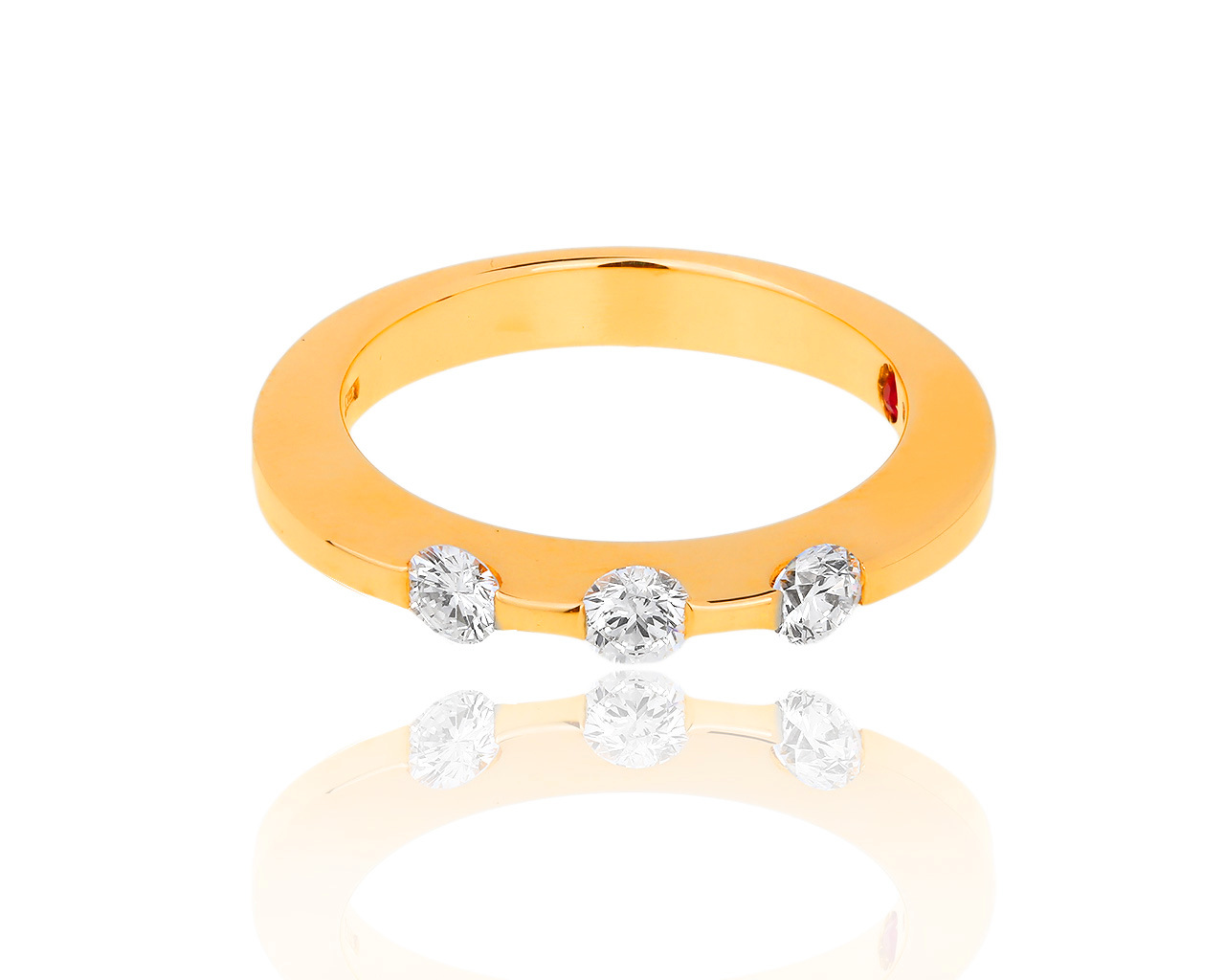 Золотое кольцо с рубинами и бриллиантами 0.39ct Roberto Coin 201118/12