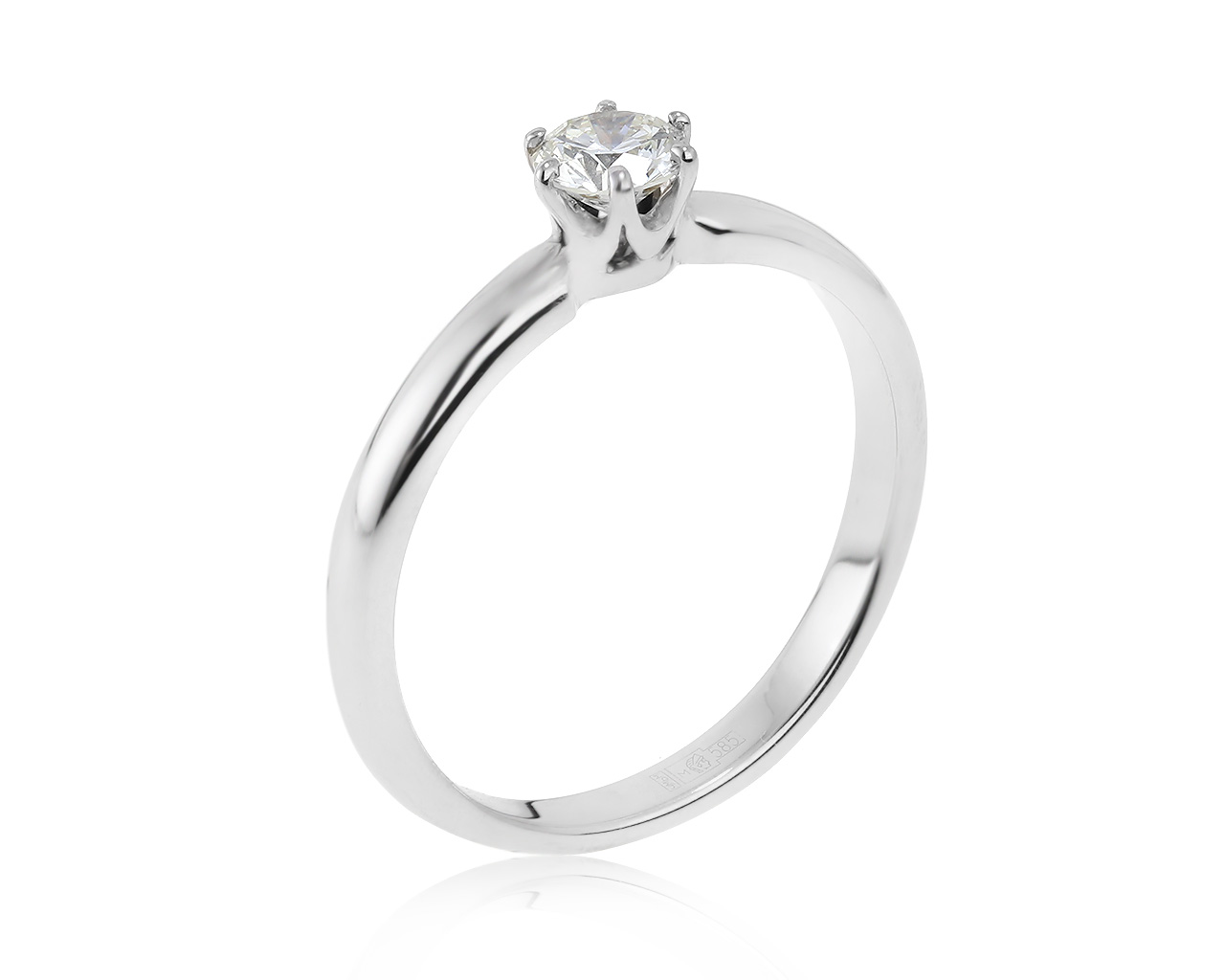 Солидное золотое кольцо с бриллиантом 0.30ct 120421/16