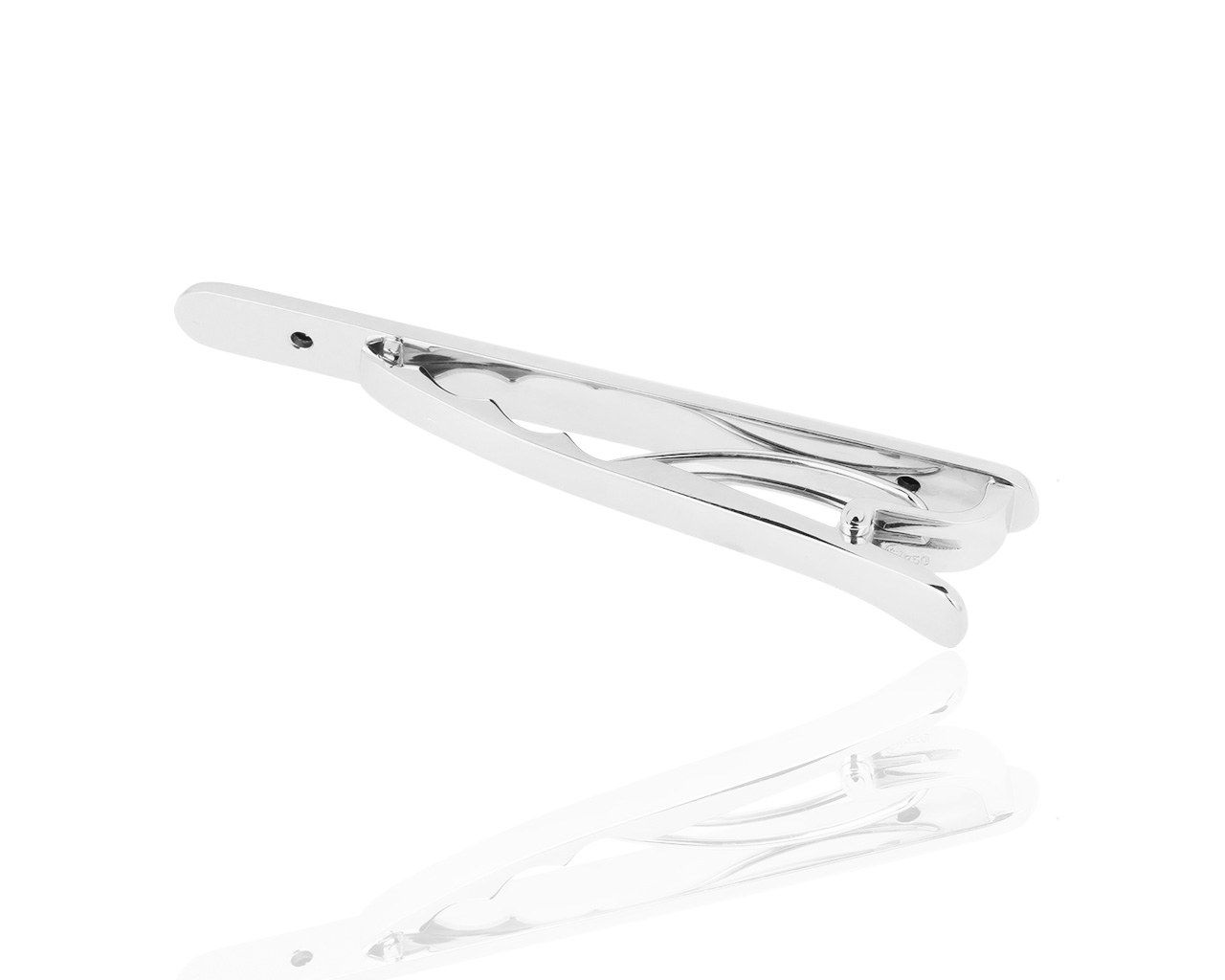 Золотой зажим для галстука с бриллиантами 0.50ct