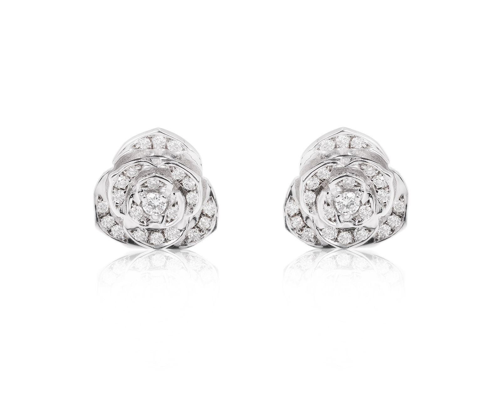 Золотые серьги с бриллиантами 0.30ct
