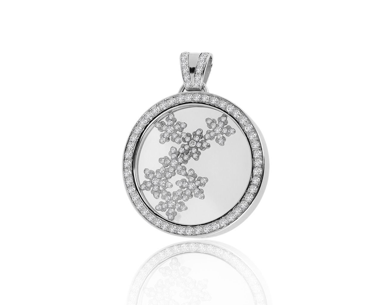 Модный золотой кулон с бриллиантами 1.25ct