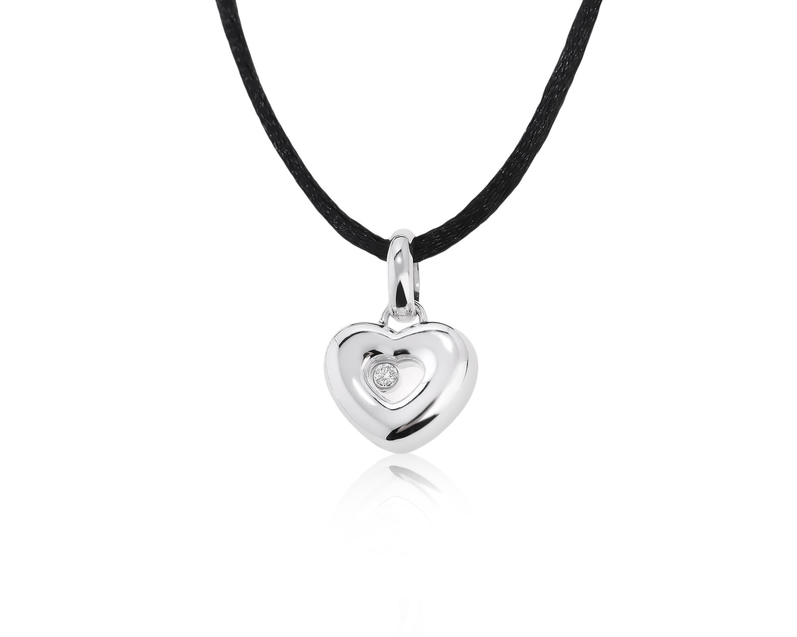 Оригинальный золотой кулон Chopard Happy Diamonds