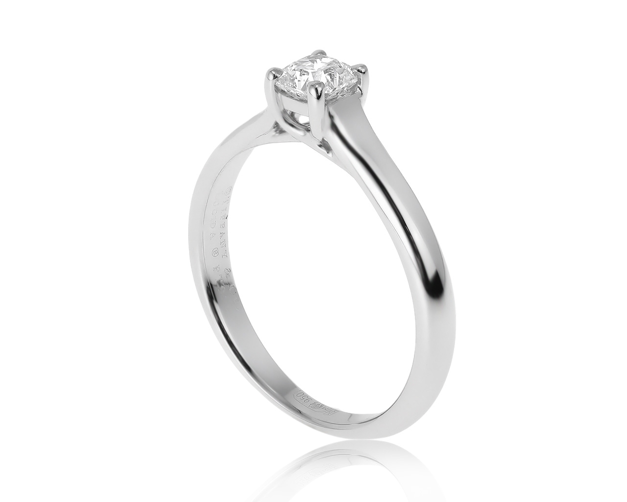 Оригинальное платиновое кольцо с бриллиантом 0.30ct Tiffany&Co Lucida 181220/7