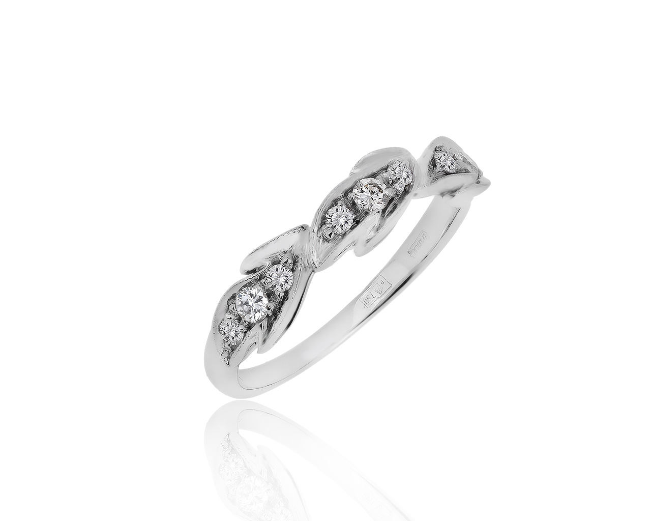 Оригинальное золотое кольцо с бриллиантами 0.25ct Luca Carati 240220/1