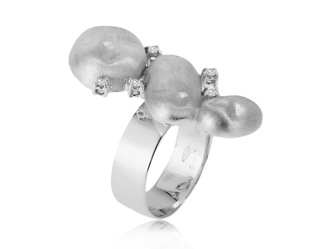 Оригинальное золотое кольцо с бриллиантами 0.10ct Nanis 220321/4