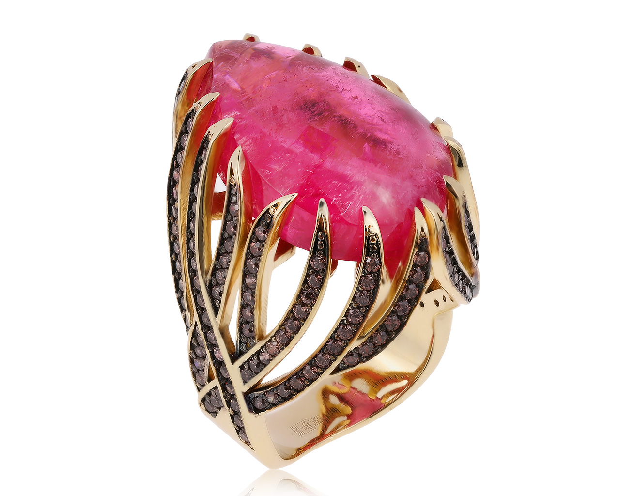 Царское золотое кольцо с турмалином 24.77ct 011020/3