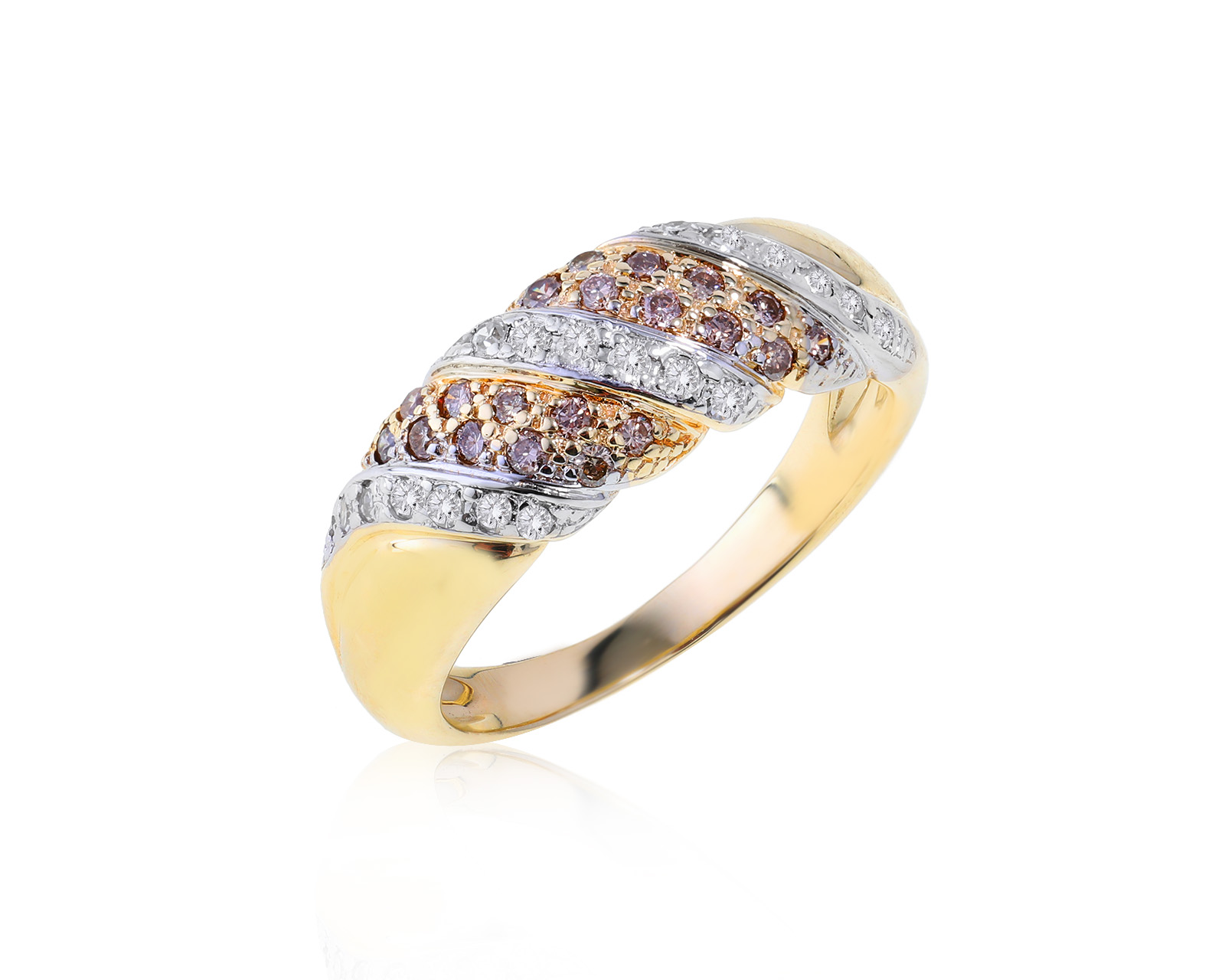 Золотое кольцо с бриллиантами 0.41ct
