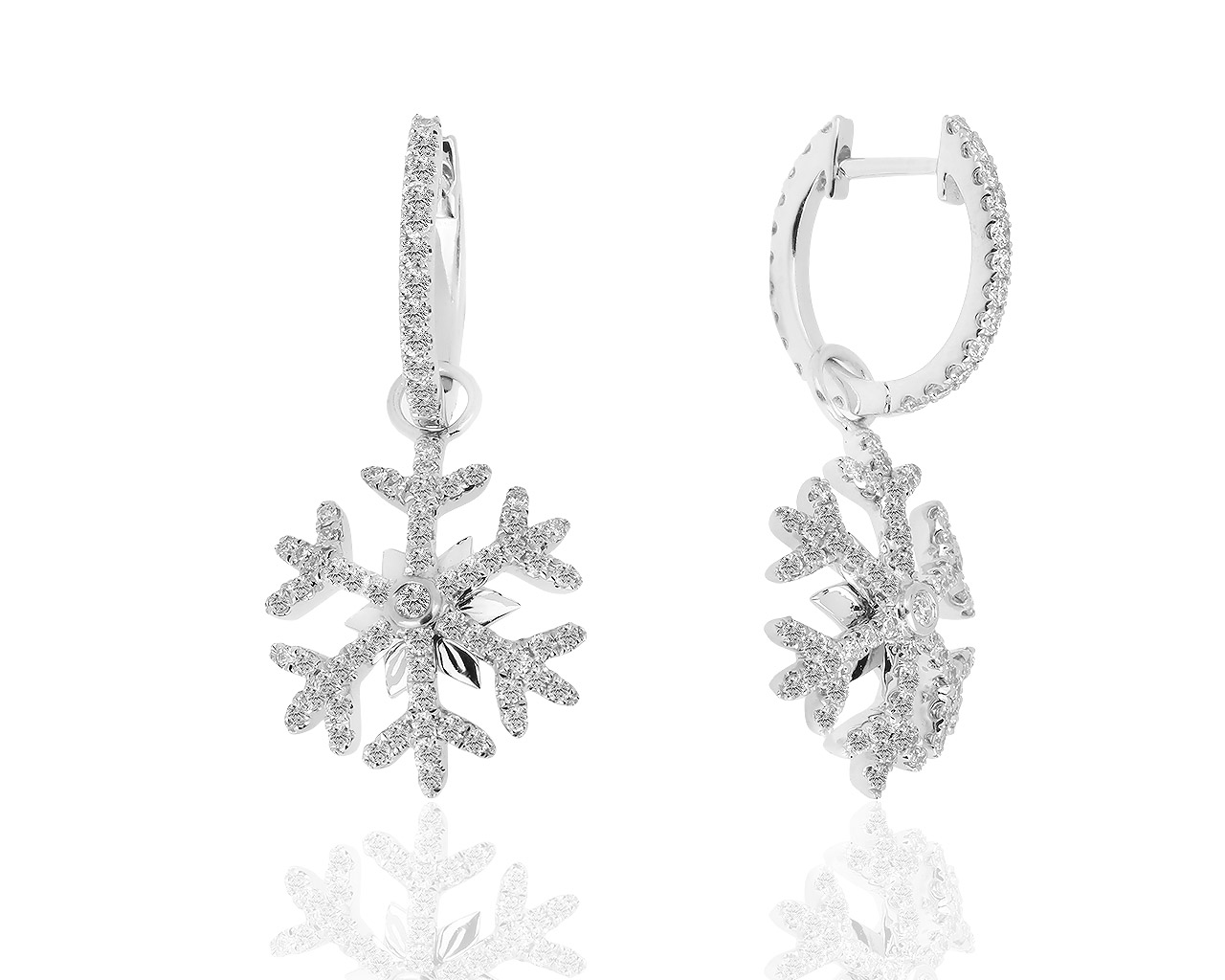 Золотые серьги с бриллиантами 0.65ct A.E.Kochert