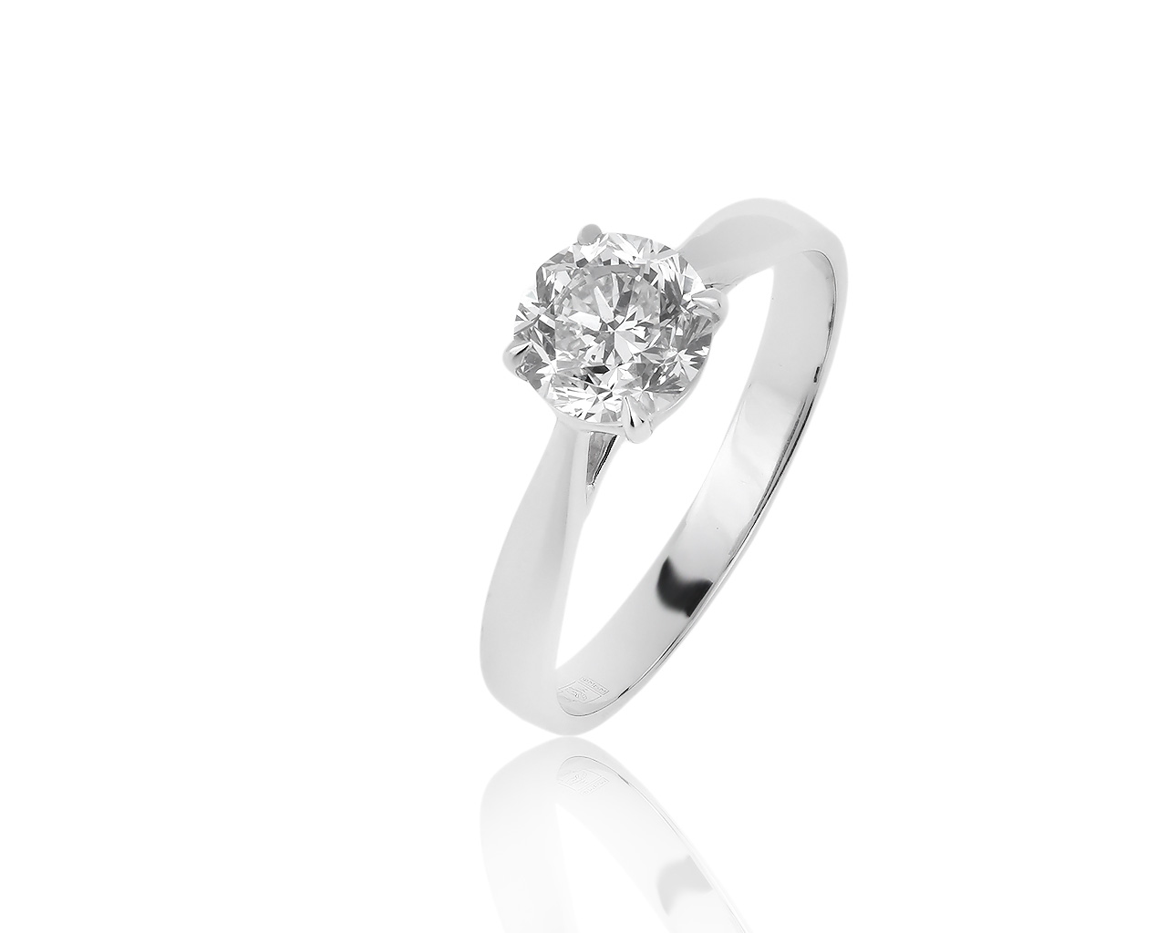 Роскошное золотое кольцо с бриллиантом 1.22ct 141019/1