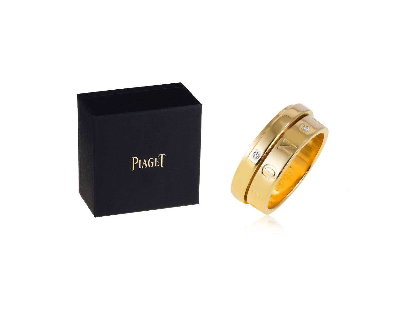 Оригинальное золотое кольцо с бриллиантами 0.03ct Piaget
