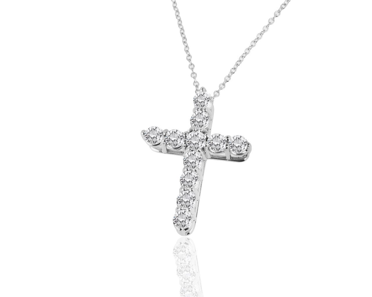 Платиновый крестик с бриллиантами 1.32ct Tiffany&Co 091118/13