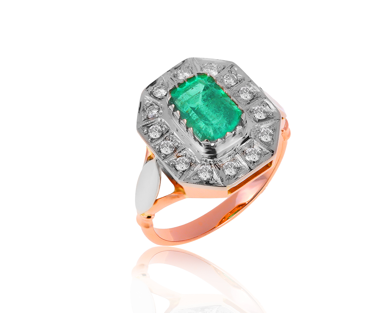 Потрясающее золотое кольцо с изумрудом 1.75ct 301119/2