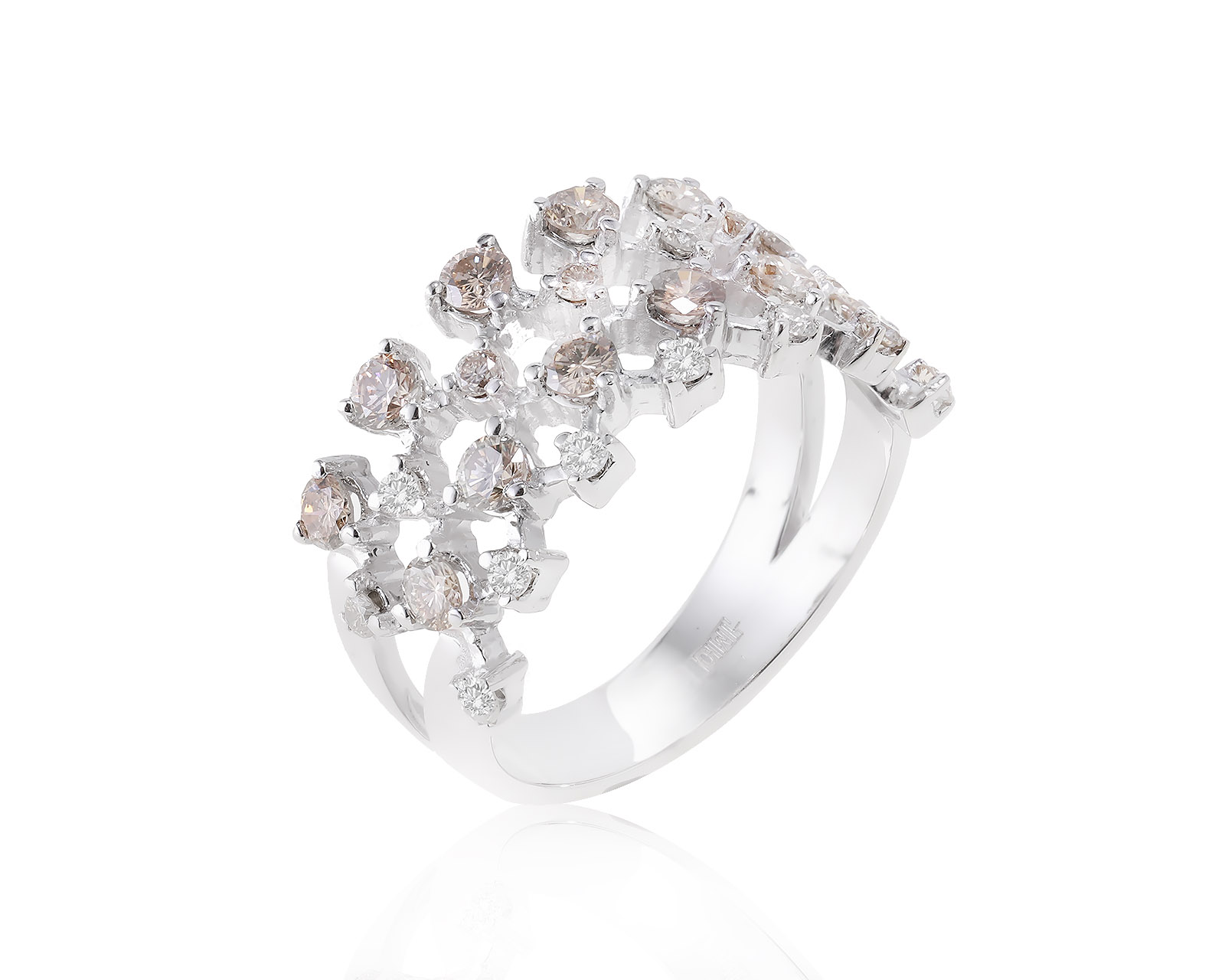 Превосходное золотое кольцо с бриллиантами 0.97ct 170123/6