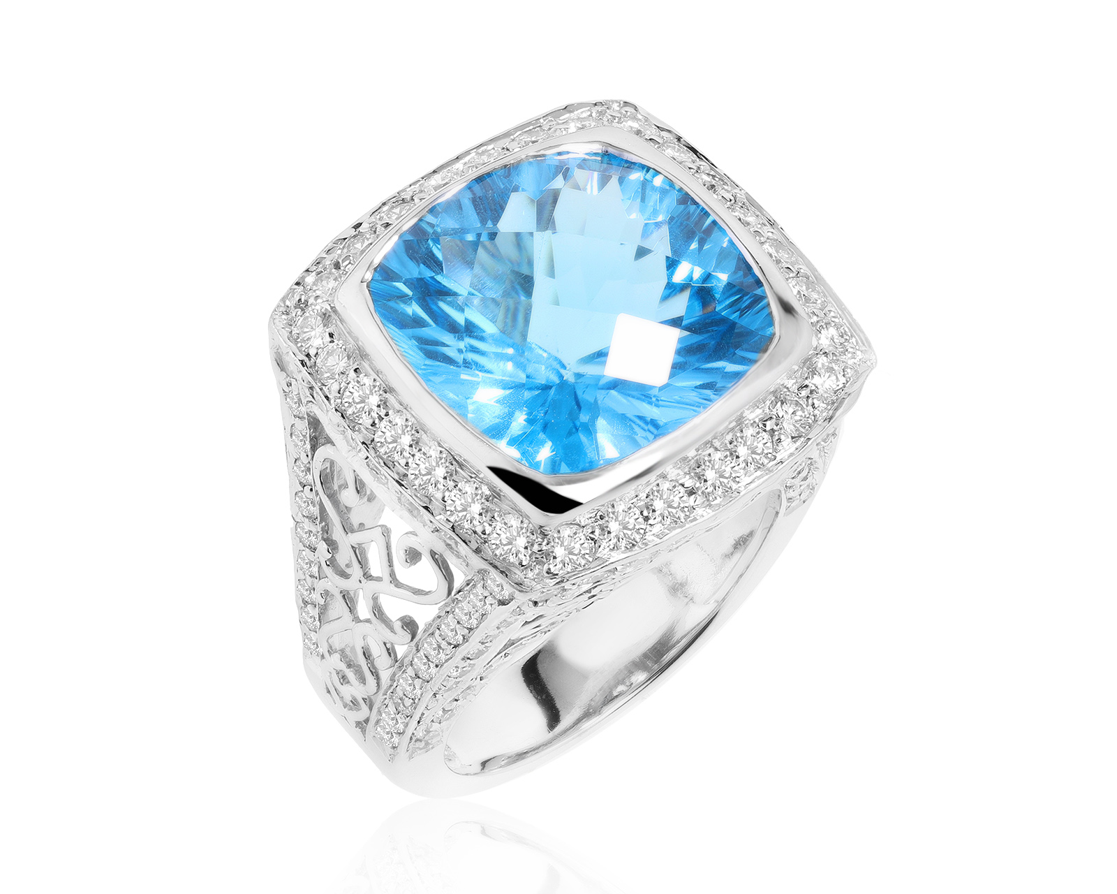 Завораживающее золотое кольцо с топазом 20.80ct 240921/1 Завораживающее золотое кольцо с топазом 20.80ct 240921/1