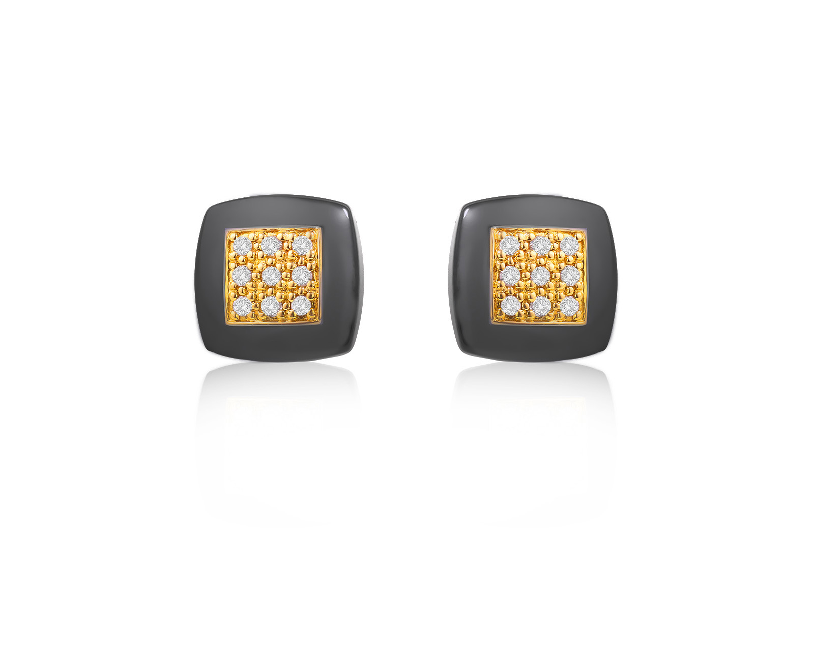 Оригинальные золотые серьги с керамикой 6.00ct Gianni Lazzaro