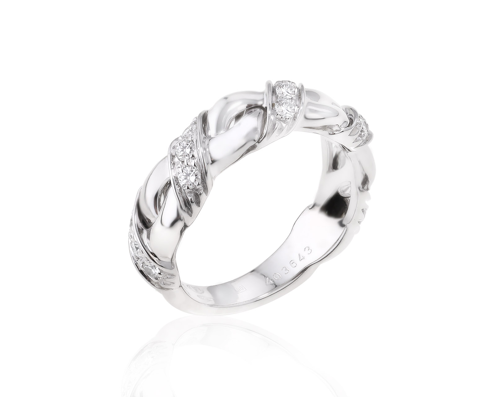 Оригинальное золотое кольцо с бриллиантами 0.30ct Chaumet 180524/37