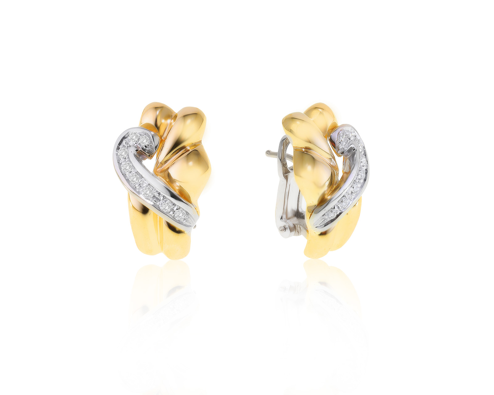 Золотые серьги с бриллиантами 0.32ct 200523/4