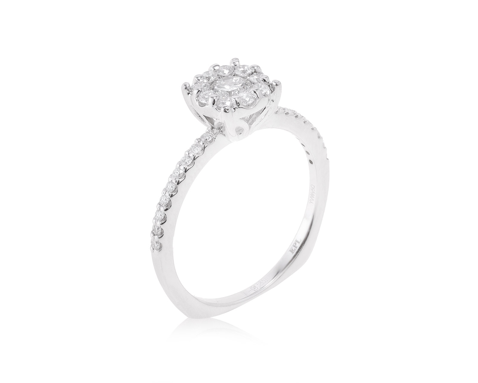 Оригинальное золотое кольцо ЭПЛ Якутские бриллианты 121222/2