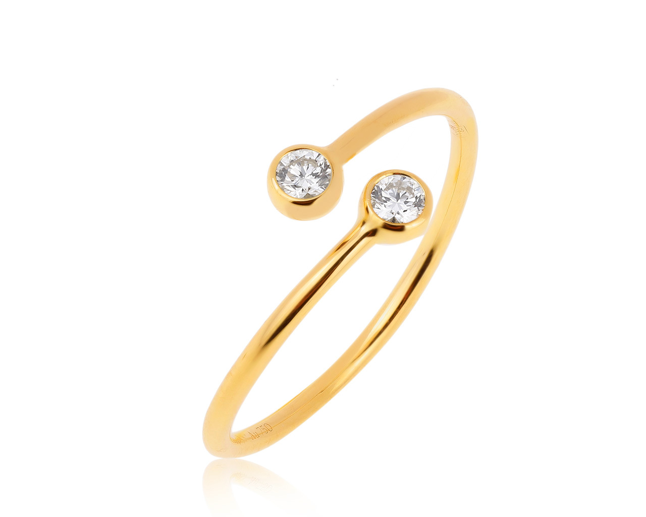Оригинальное золотое кольцо с бриллиантами 0.10ct Tiffany&Co Elsa Peretti