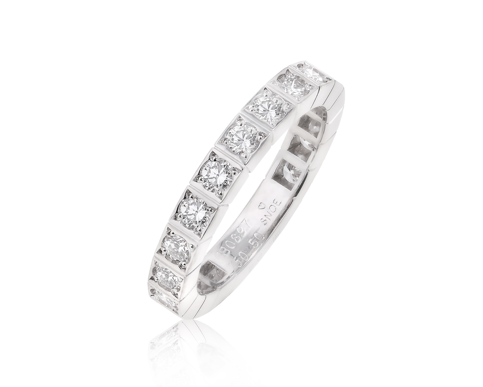 Оригинальное золотое кольцо с бриллиантами 0.90ct Cartier Laniers