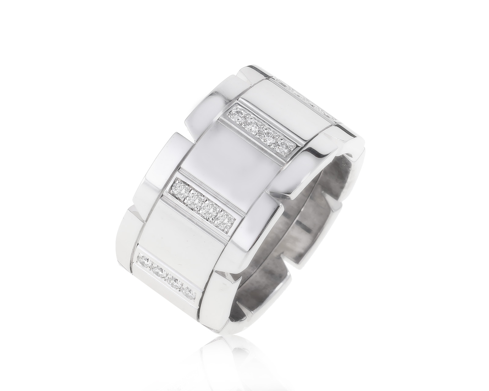 Оригинальное золотое кольцо Cartier Tank Francaise 231122/2