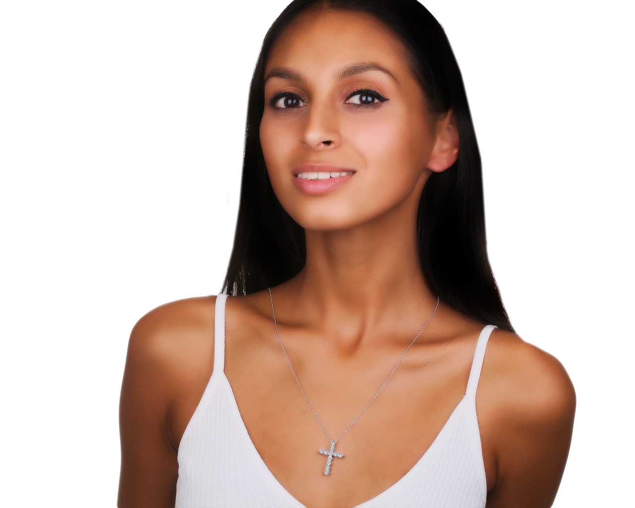 Модный золотой кулон с бриллиантами 1.36ct