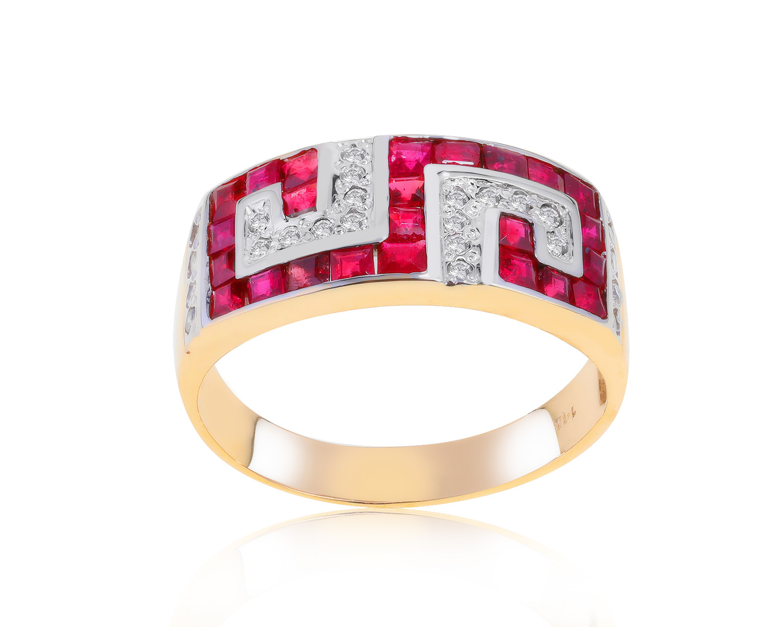 Притягательное золотое кольцо с рубинами 1.44ct 160322/9