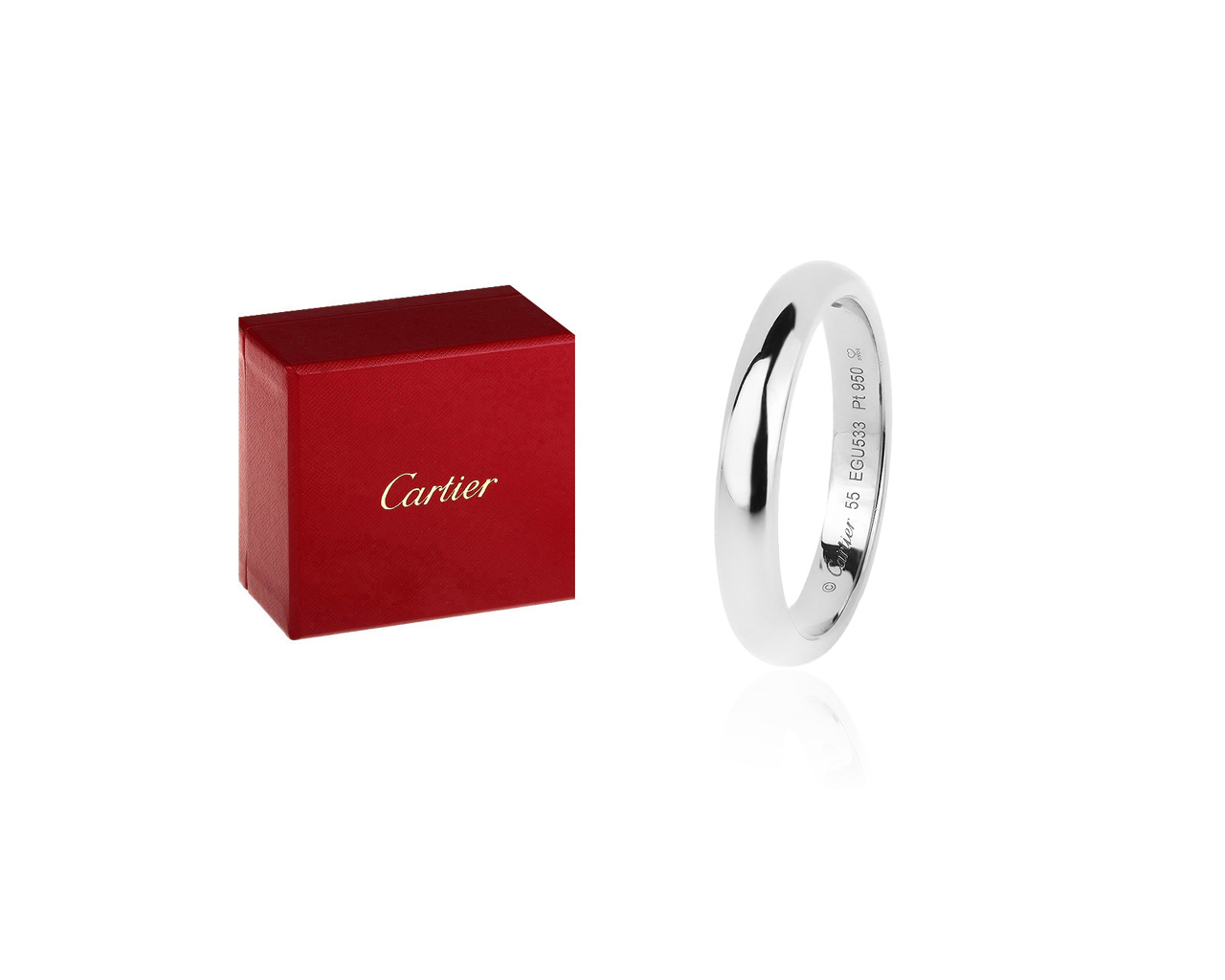 Оригинальное платиновое кольцо Cartier