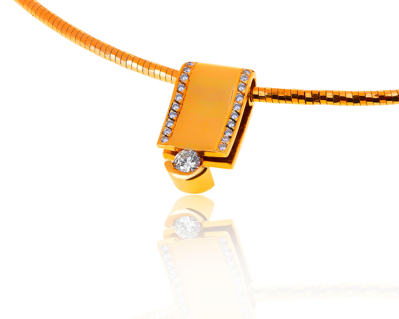 Оригинальный золотой кулон с бриллиантами 0.29ct 200917/2
