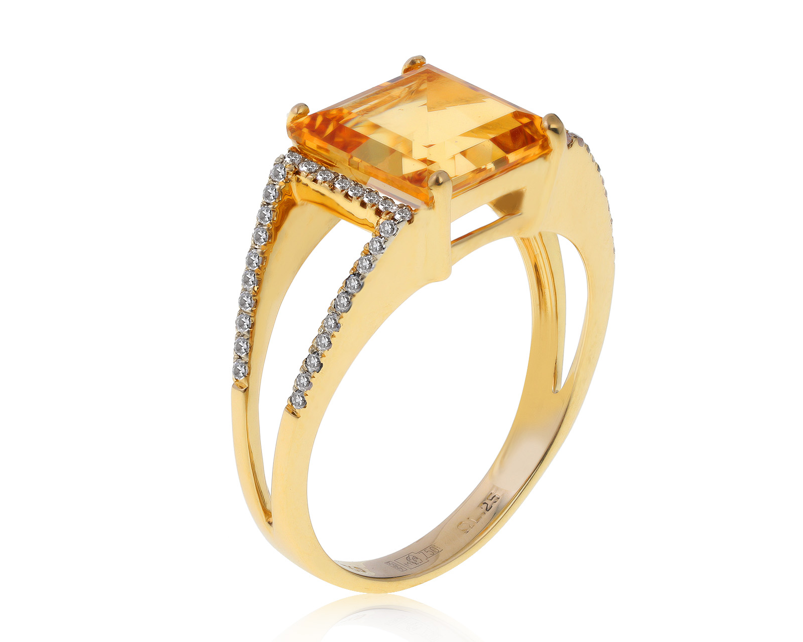 Изумительное золотое кольцо с цитрином 2.50ct 080721/8