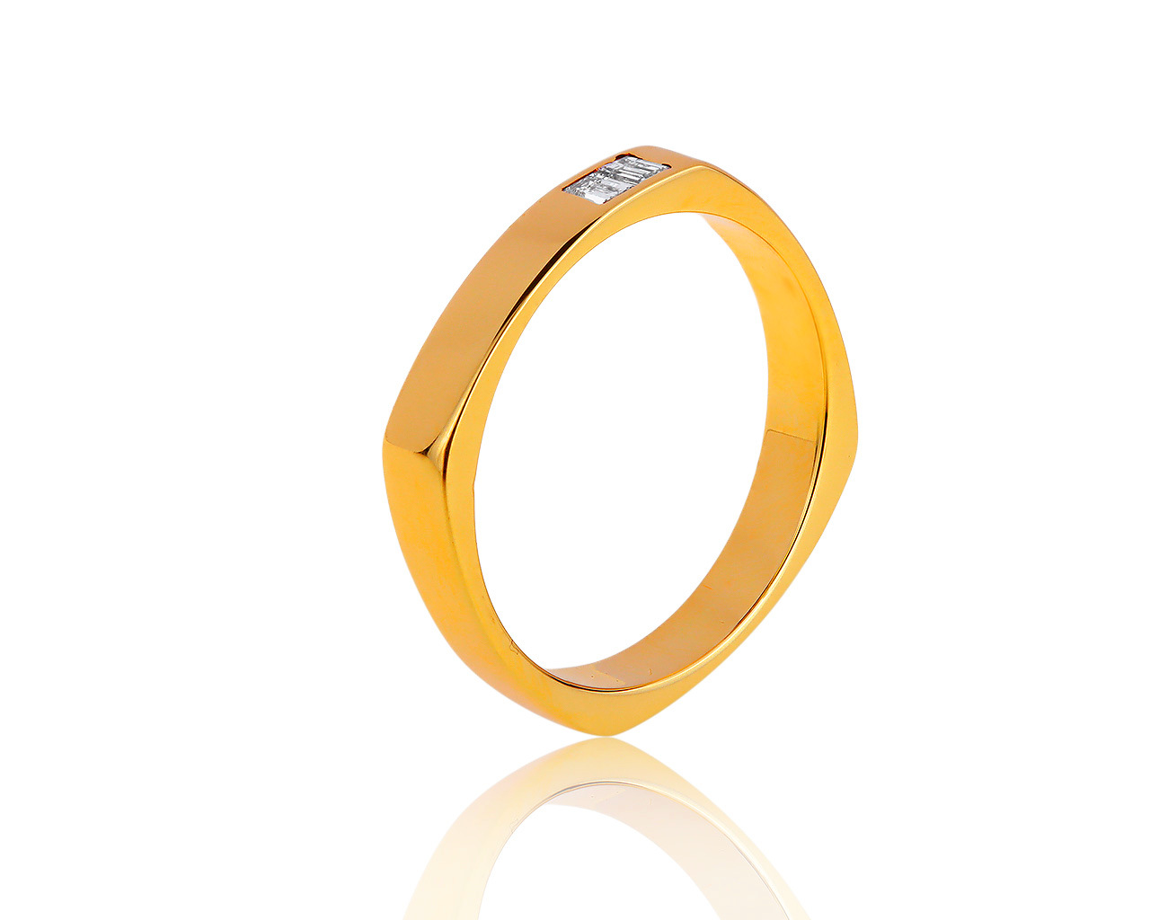 Оригинальное золотое кольцо с бриллиантами 0.14ct Desiree