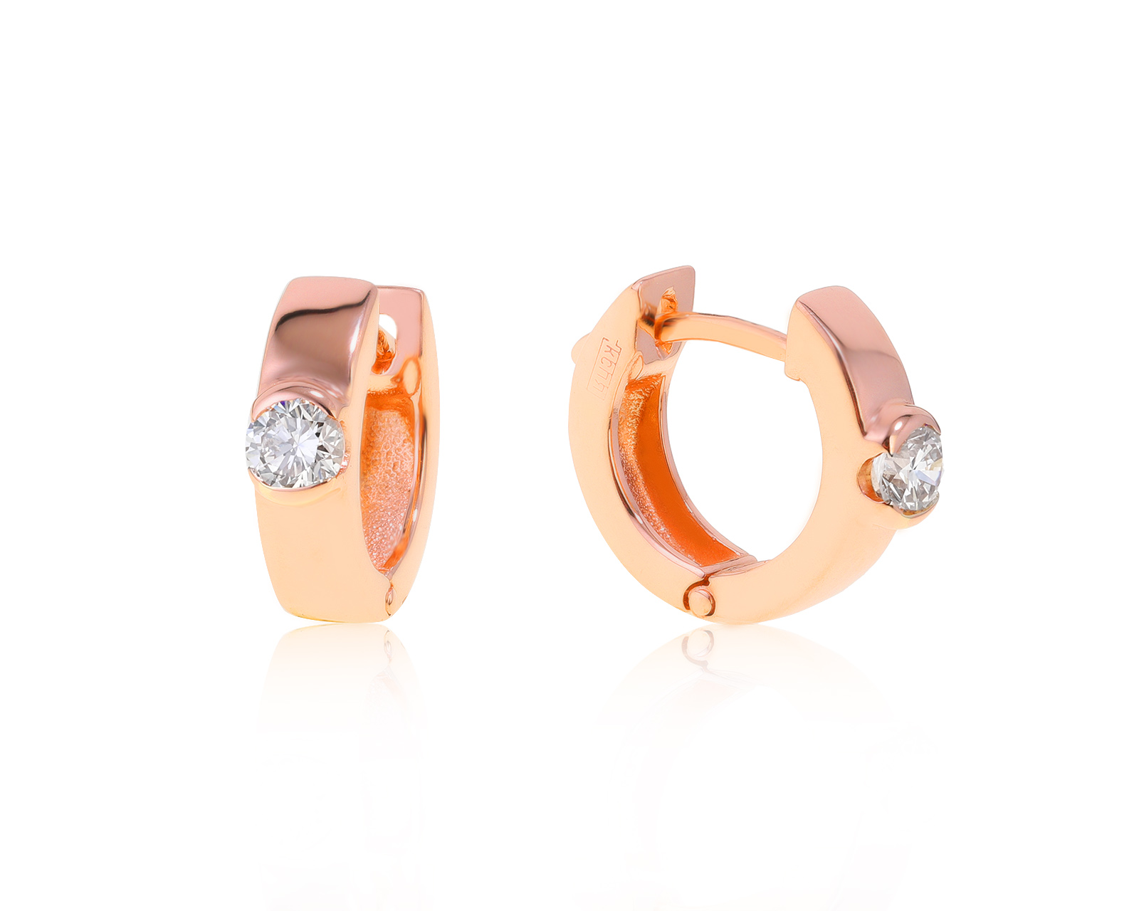 Прелестные золотые серьги с бриллиантами 0.36ct 070222/9