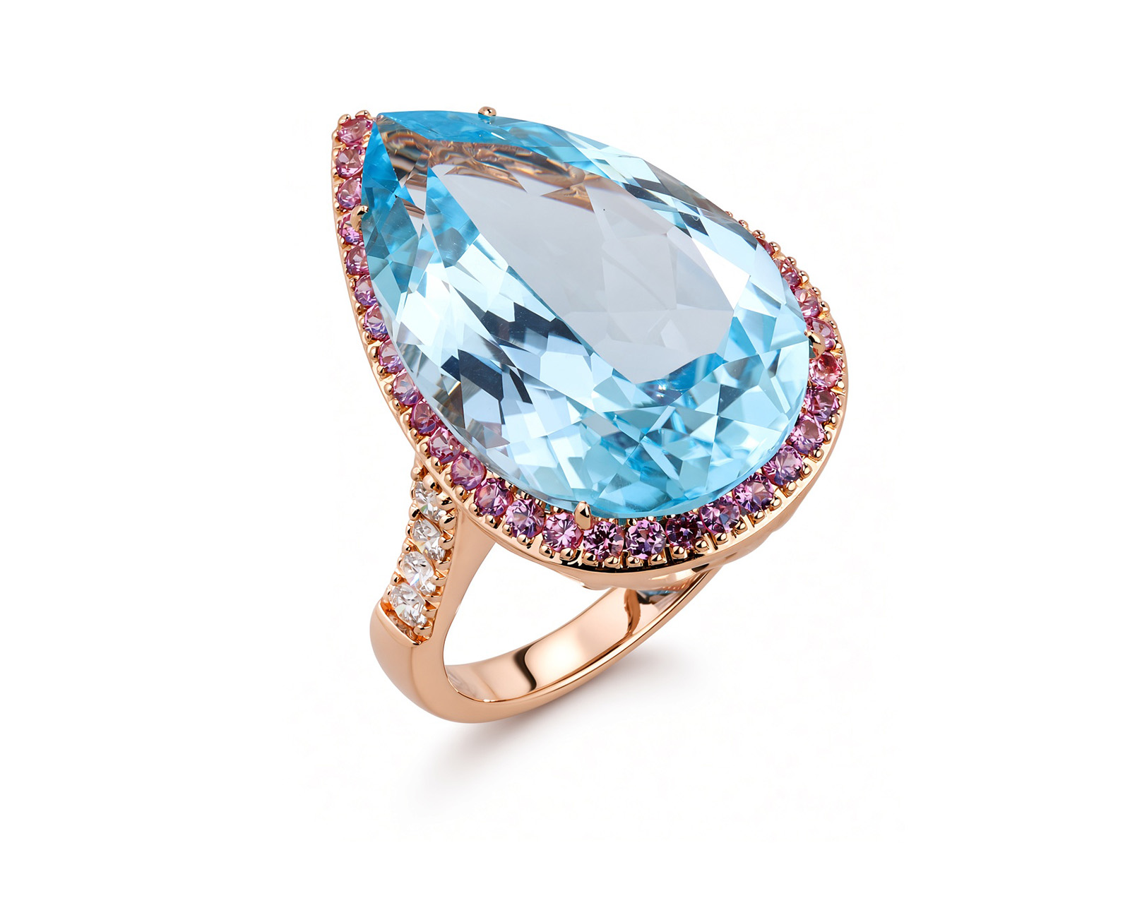 Оригинальное золотое кольцо с топазом 18.78ct Tavernier 091026/6