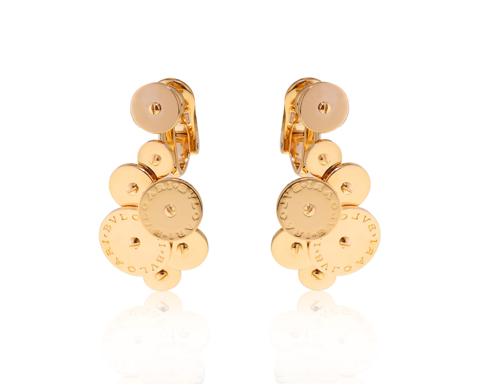Оригинальные золотые серьги Bvlgari Cicladi