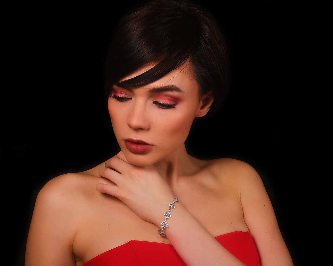 Золотой браслет с бриллиантами 4.01ct Crivelli