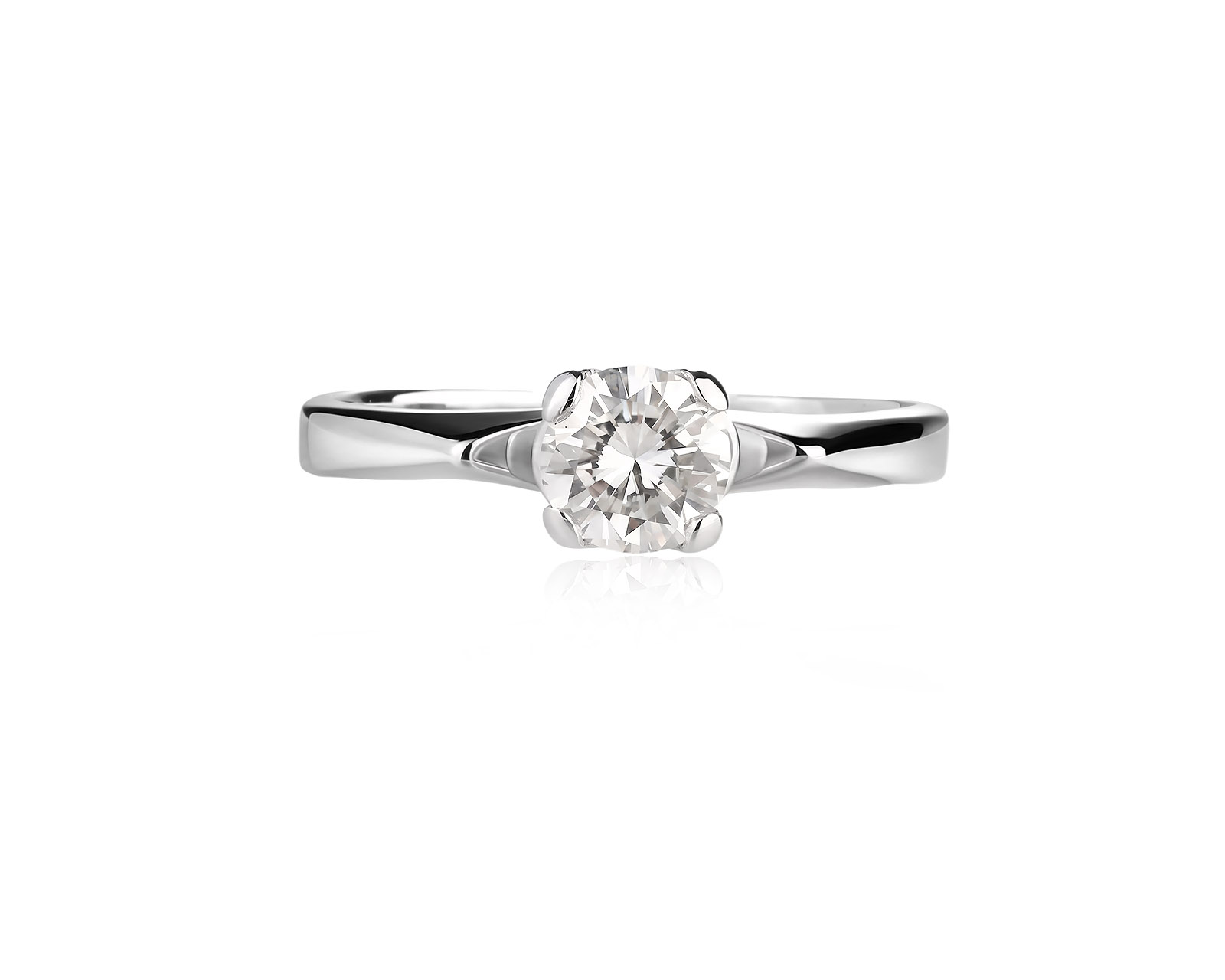 Золотое кольцо с бриллиантом 0.58ct