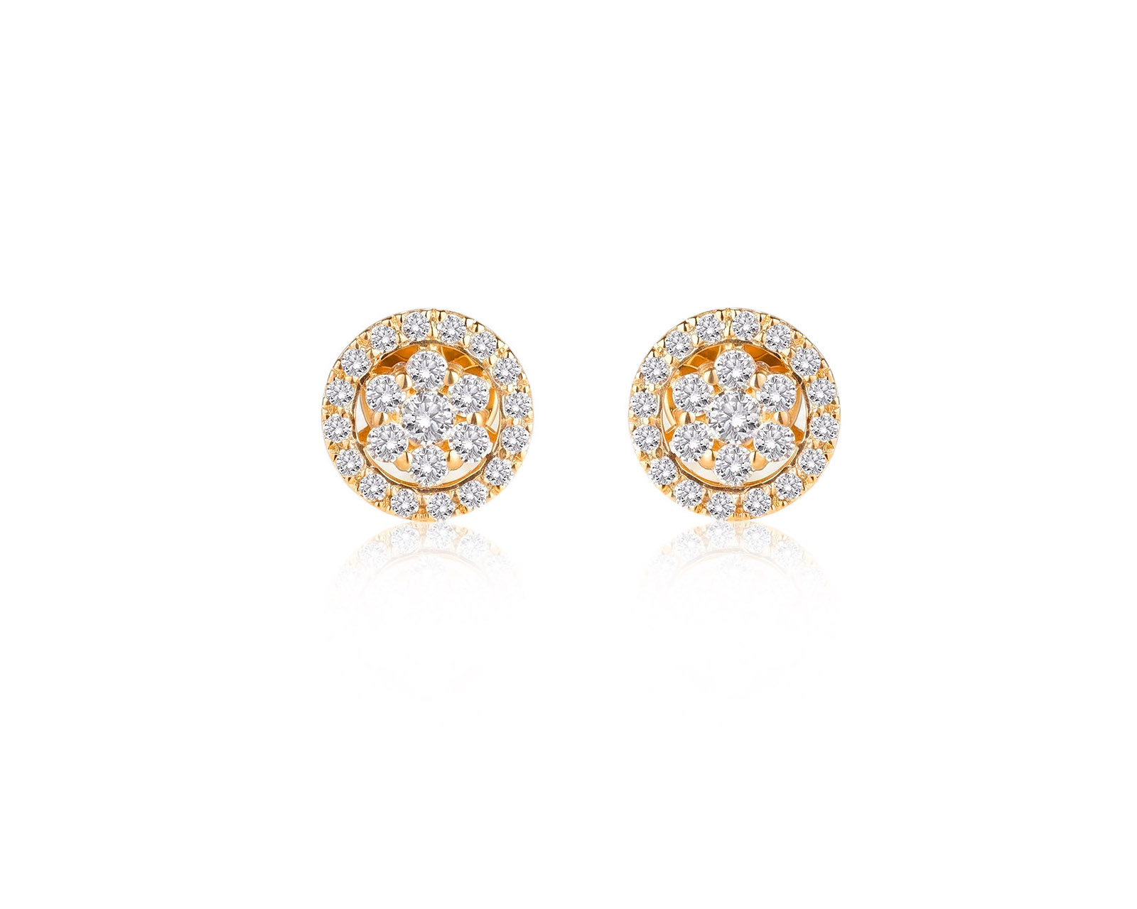 Золотые серьги с бриллиантами 0.61ct 210426/2