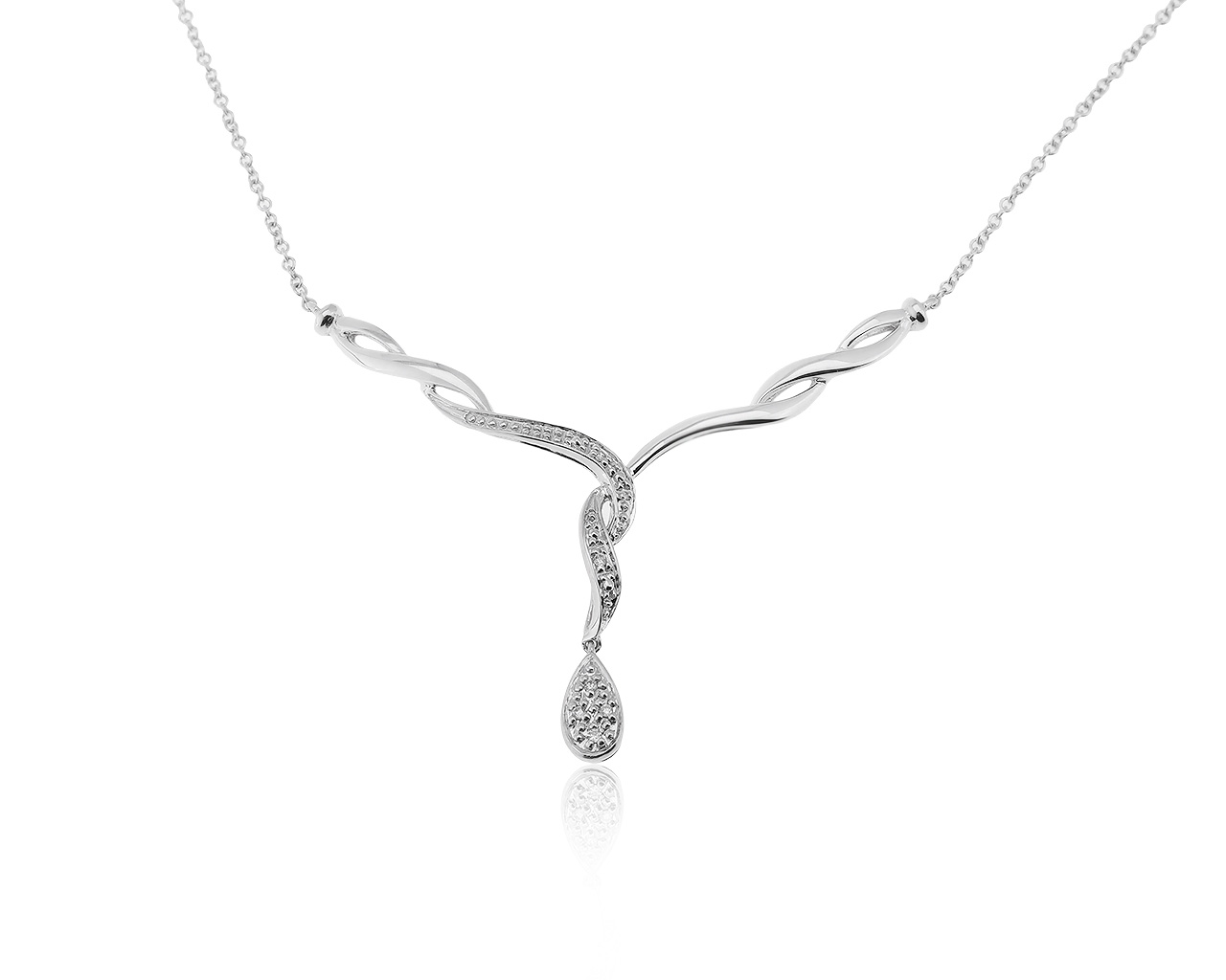 Роскошное золотое колье с бриллиантами 0.02ct