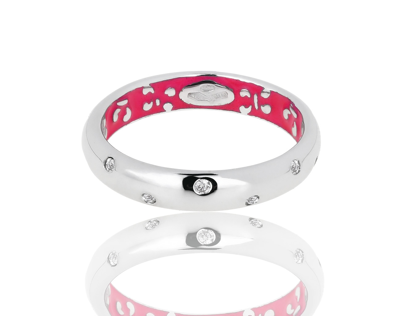 Яркое золотое кольцо с бриллиантами и эмалью Korloff 270718/10