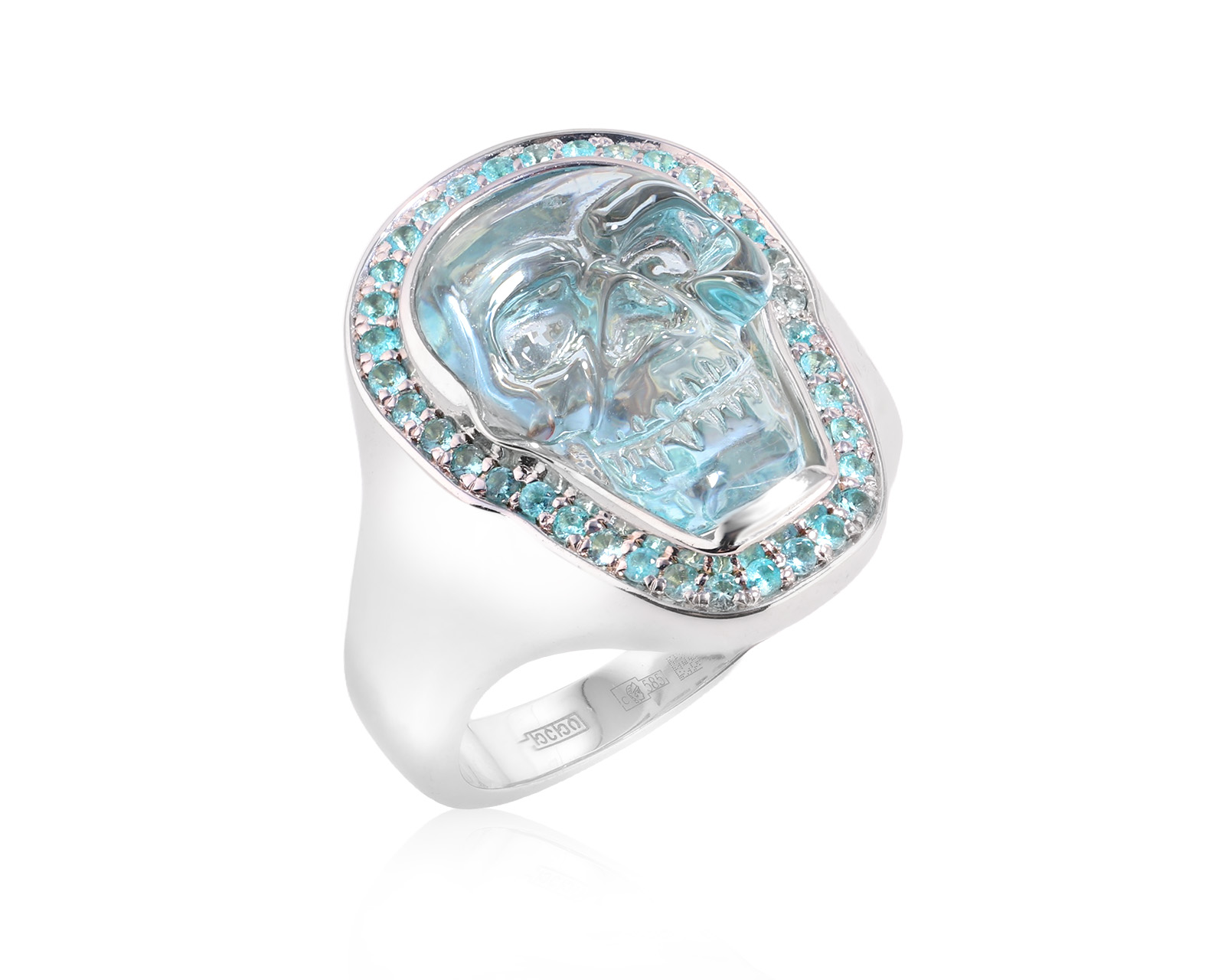 Оригинальное золотое кольцо с аквамарином 8.54ct Constantin Artmayer 050326/КМ306