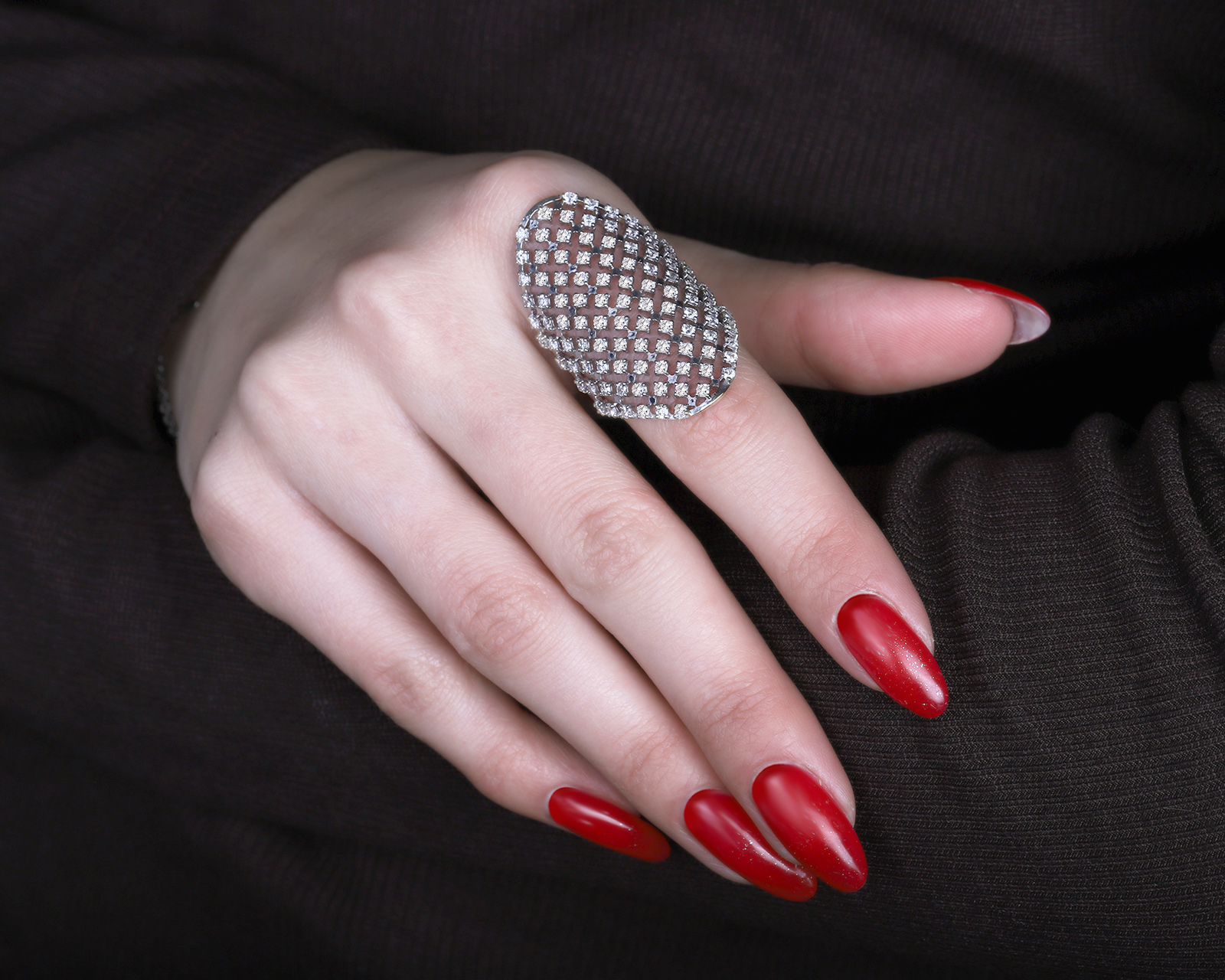 Золотое кольцо с бриллиантами 2.06ct