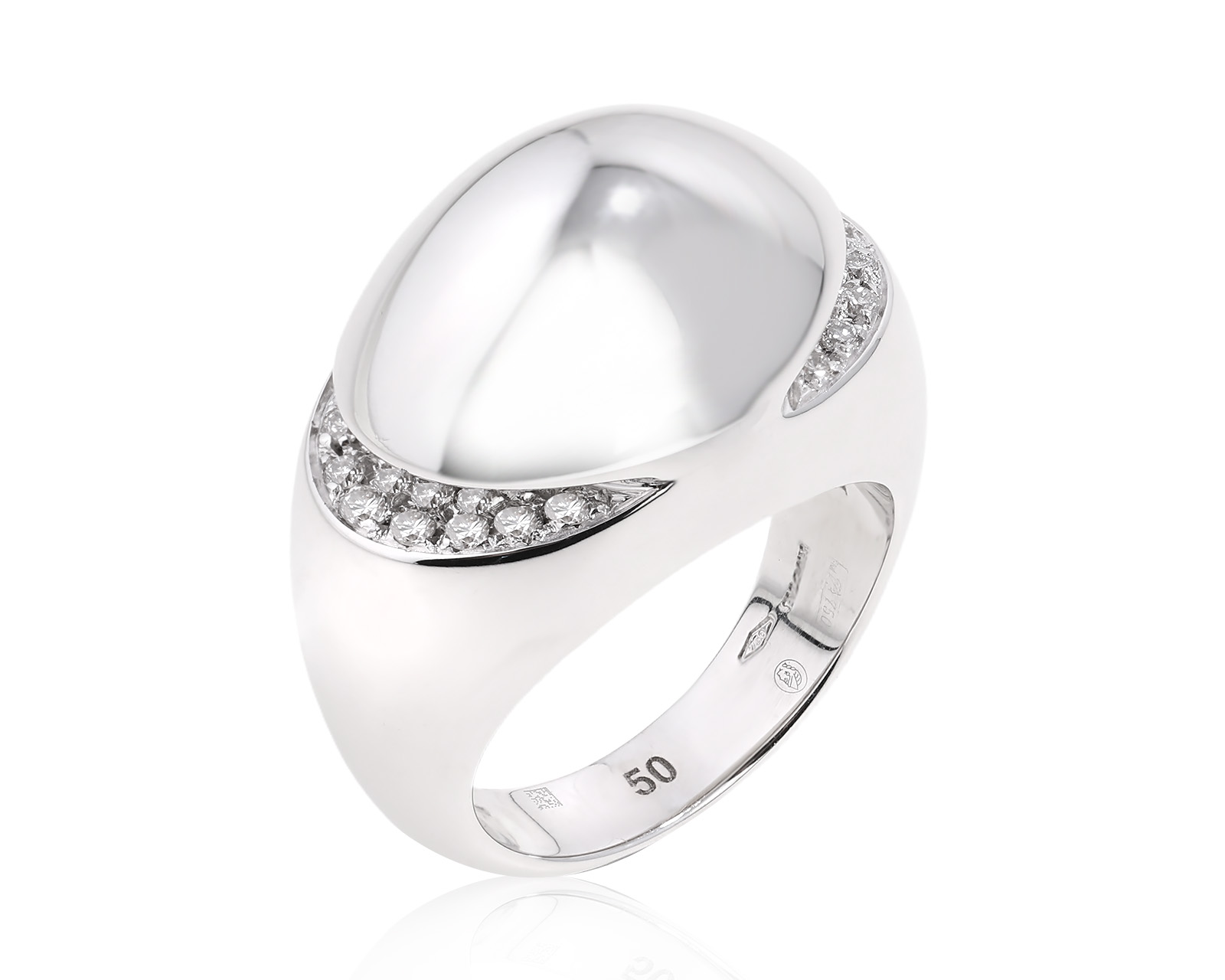 Оригинальное золотое кольцо с бриллиантами 0.50ct Bvlgari Cabochon 190825/1 Оригинальное золотое кольцо с бриллиантами 0.50ct Bvlgari Cabochon 190825/1