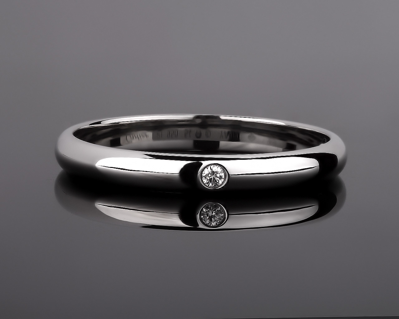 Платиновое обручальное кольцо Cartier 301017/6