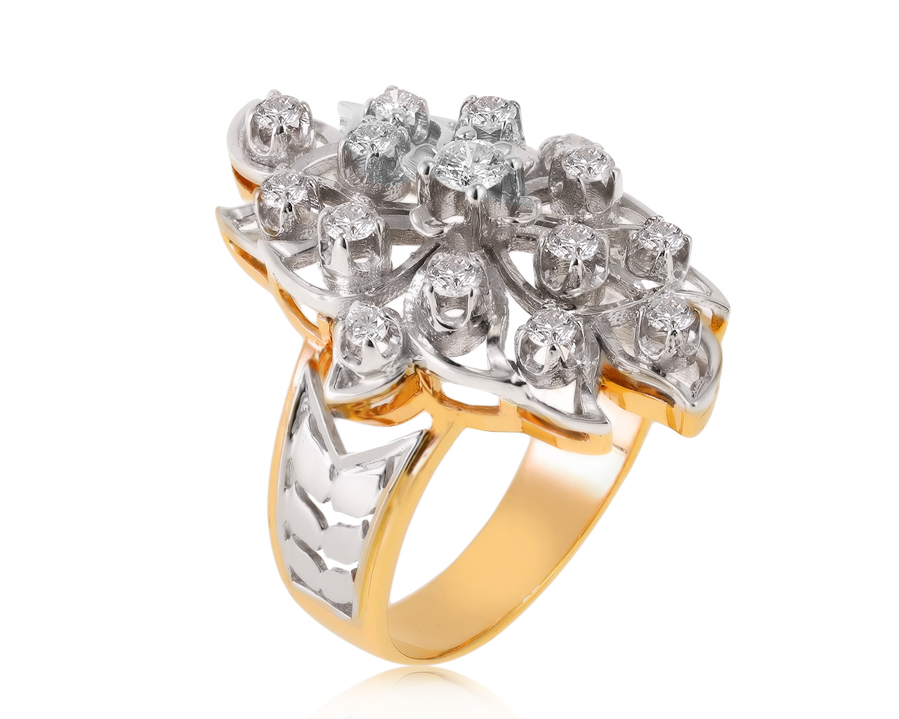 Завораживающее золотое кольцо с бриллиантами 0.71ct 041120/5