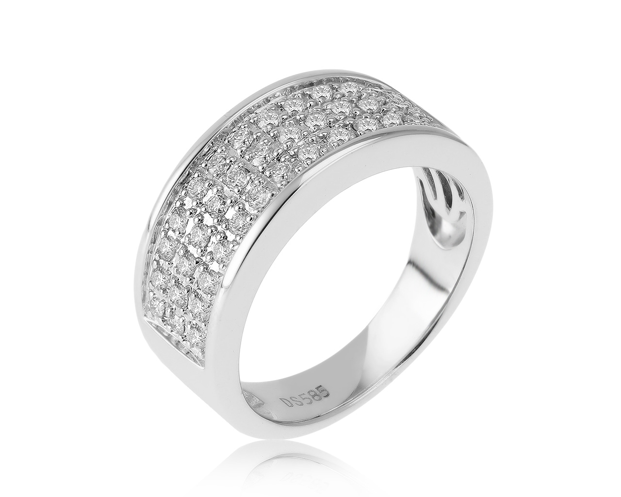 Престижное золотое кольцо с бриллиантами 0.60ct
