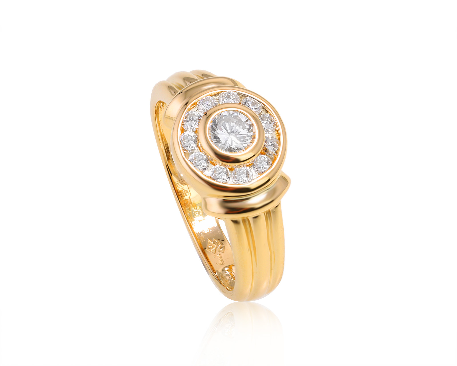 Золотое кольцо с бриллиантами 0.44ct 130724/3