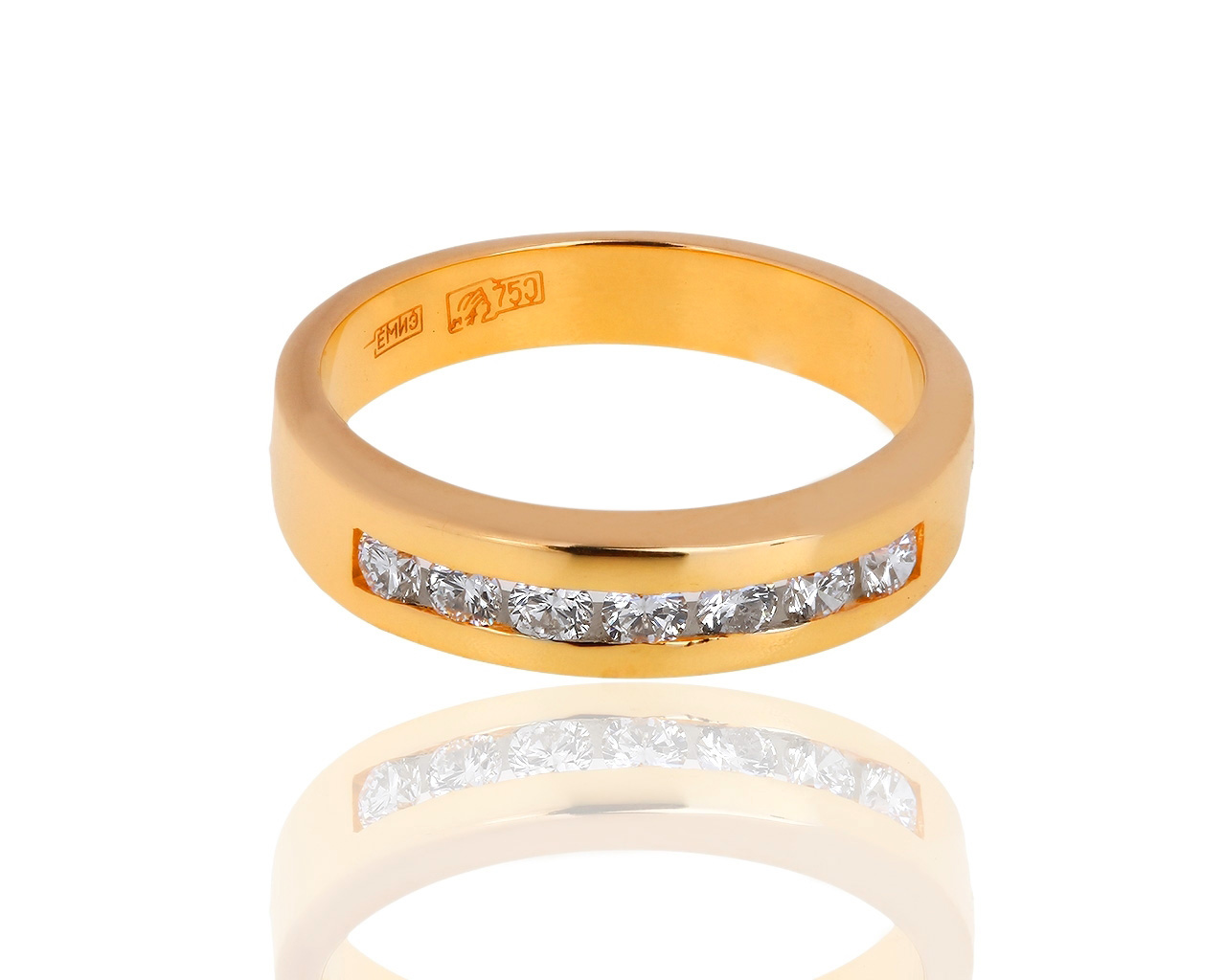 Золотое кольцо-дорожка с бриллиантами 0.30ct 280518/1